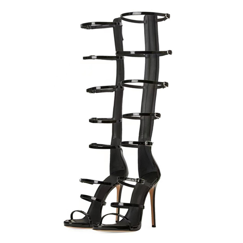 Metallic Heel Sandal - รองเท้าบูทผู้หญิงสำหรับฤดูร้อน รุ่นใหม่ 2026 เซ็กซี่ ส้นสูง 10