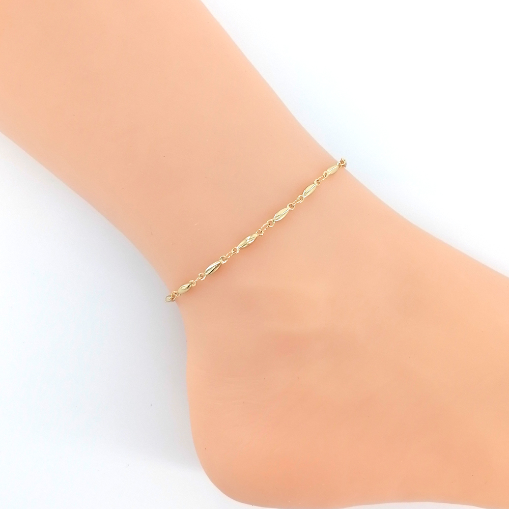 รองเท้าแตะสแตนเลสทอง18K ข้อเท้ - Gold Chain Sandal บทวิจารณ์และราคา