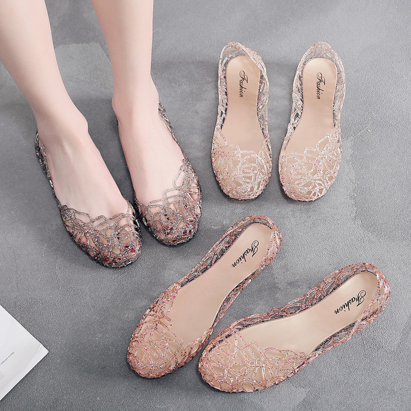 รองเท้าแตะสตรีแบบสวมสำหรับฤดูร - Jelly Sandal Women บทวิจารณ์และราคา