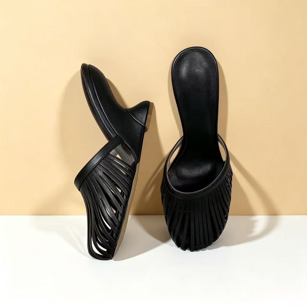 รองเท้าส้นสูงแบบสวมสำหรับผู้หญ - Metallic Heel Sandal บทวิจารณ์และราคา