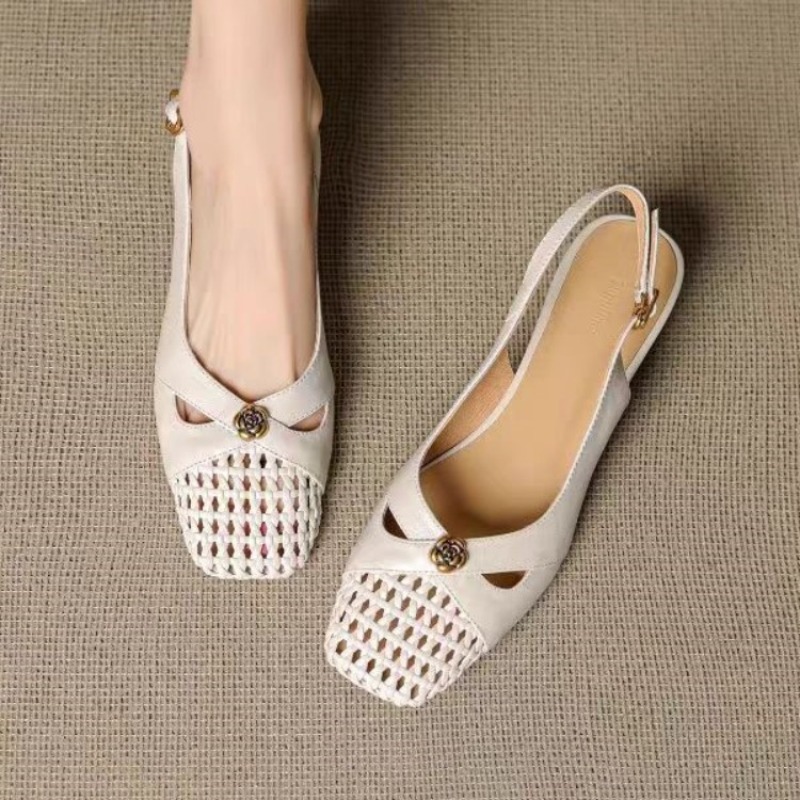 รองเท้าส้นเตารีดแบบปิดหัวสไตล์ - Shoes For Women Flats บทวิจารณ์และราคา