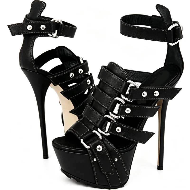 รองเท้าส้นสูงแบบรัดส้นประดับหม - Women'S Shoes Peep Toe บทวิจารณ์และราคา