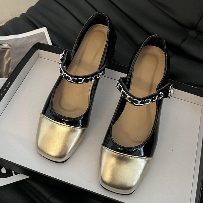 รองเท้าส้นสูงแบบหนาประดับมุก ร - Women Shoes Formal บทวิจารณ์และราคา