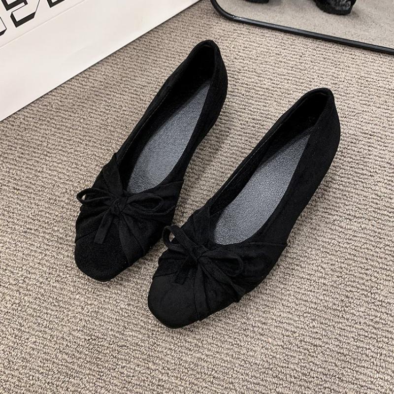 รองเท้าบัลเล่ต์หัวเหลี่ยมสำหรั - Shoes For Women Flats บทวิจารณ์และราคา