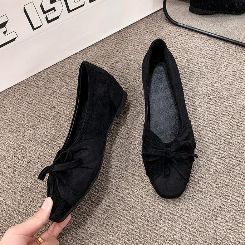 รองเท้าบัลเล่ต์หัวเหลี่ยมสำหรั - Shoes For Women Flats บทวิจารณ์และราคา