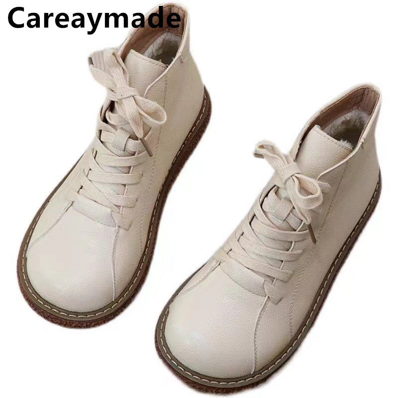 Careaymade-Vintage Lace Up รอง - Women'S Shoes Big Feet บทวิจารณ์และราคา