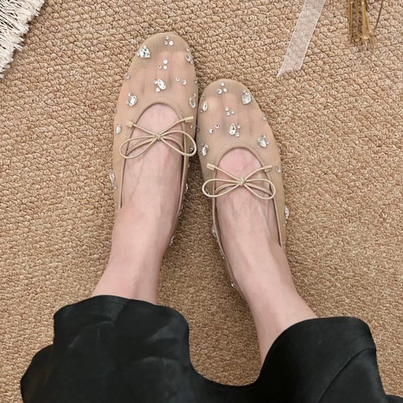 รองเท้าส้นเตี้ยแบบสวมประดับโบว - Women Shoes Formal บทวิจารณ์และราคา