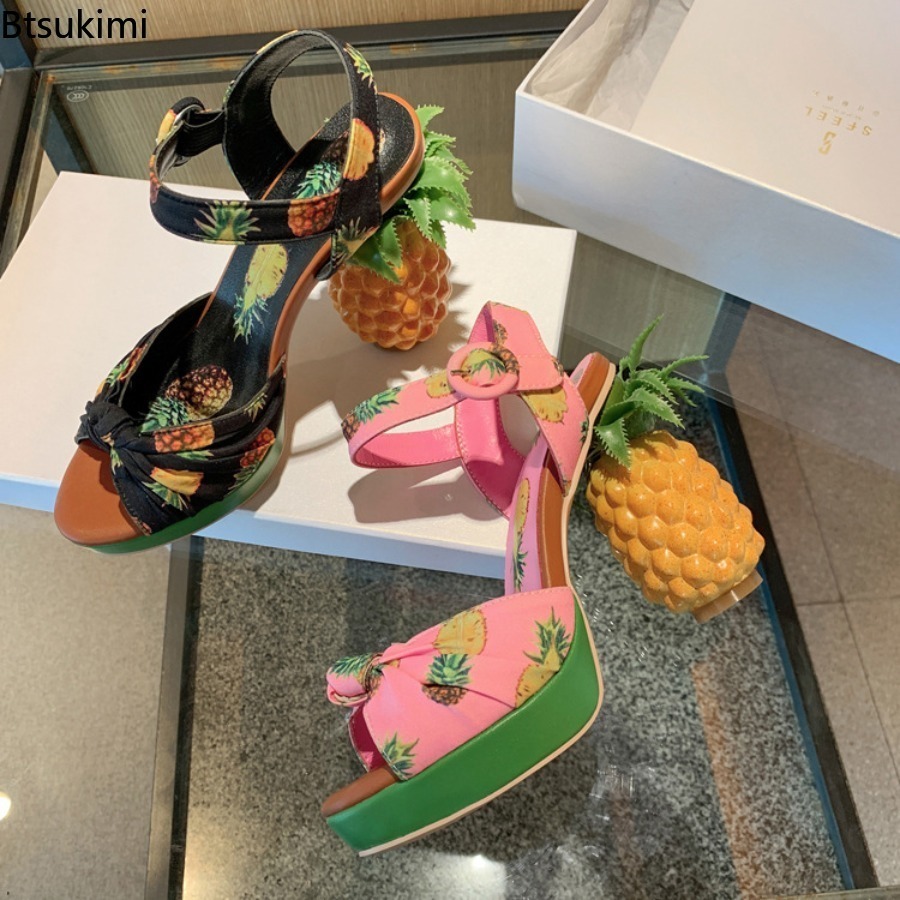 รองเท้าแตะส้นหนาแบบเปิดนิ้วเท้ - Women'S Shoes Peep Toe บทวิจารณ์และราคา