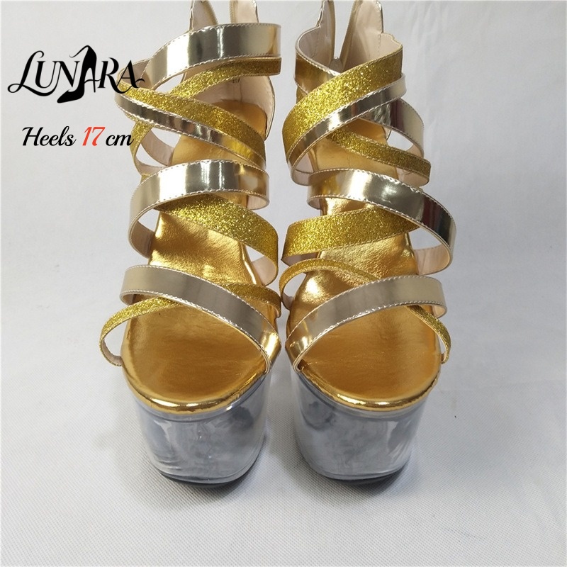 รองเท้าส้นสูงแบบเปิดนิ้วเท้าสี - Metallic Heel Sandal บทวิจารณ์และราคา