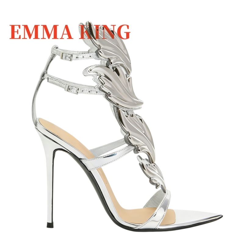 รองเท้าส้นสูงแบบมีปีกสำหรับผู้ - Metallic Heel Sandal บทวิจารณ์และราคา