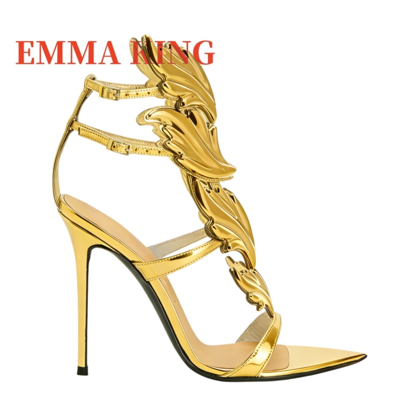 รองเท้าส้นสูงแบบมีปีกสำหรับผู้ - Metallic Heel Sandal บทวิจารณ์และราคา