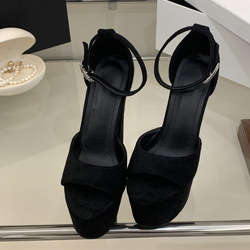 รองเท้าส้นสูงแบบหนา รุ่น Liyke - Women'S Shoes Peep Toe บทวิจารณ์และราคา