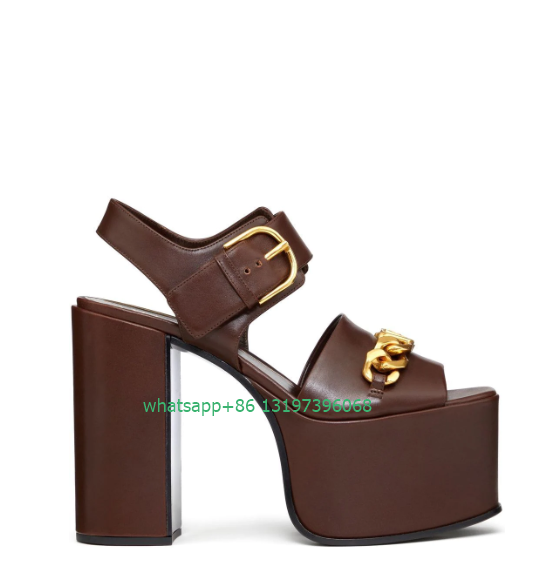 รองเท้าส้นสูงผู้หญิงสายโซ่สีทอ - Gold Chain Sandal บทวิจารณ์และราคา