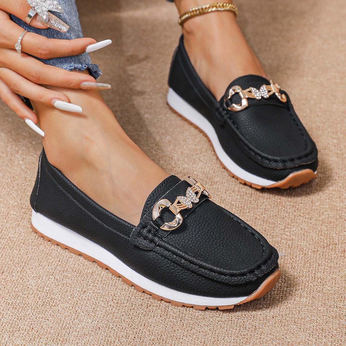 รองเท้าผู้หญิงแบบสวม รุ่นใหม่  - Shoes For Women Flats บทวิจารณ์และราคา