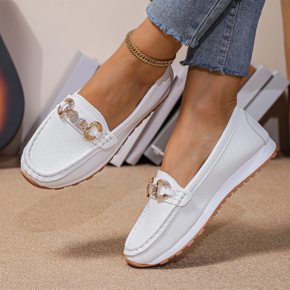 รองเท้าผู้หญิงแบบสวม รุ่นใหม่  - Shoes For Women Flats บทวิจารณ์และราคา
