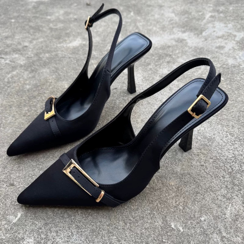 รองเท้าส้นสูงดีไซน์หรูหราสำหรั - Metallic Heel Sandal บทวิจารณ์และราคา