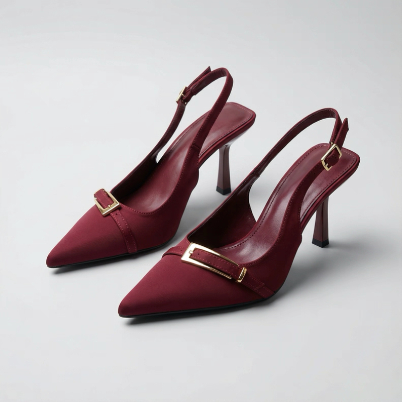 รองเท้าส้นสูงดีไซน์หรูหราสำหรั - Metallic Heel Sandal บทวิจารณ์และราคา