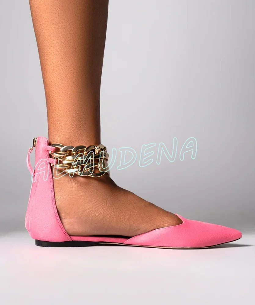 รองเท้าส้นเตี้ยผู้หญิงประดับโซ - Gold Chain Sandal บทวิจารณ์และราคา