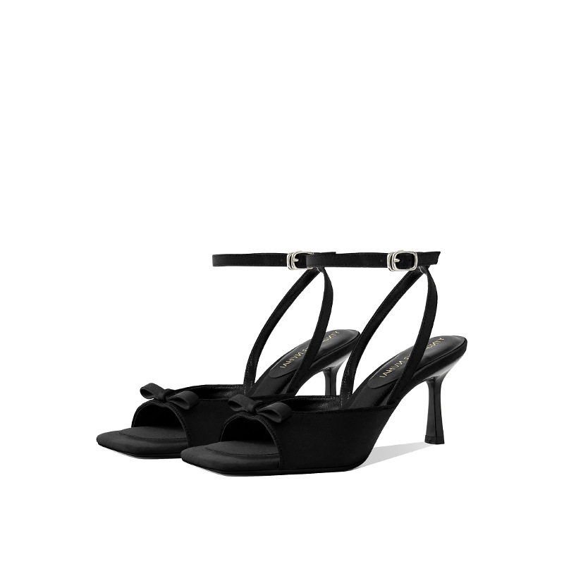 รองเท้าส้นเข็มแบบเปิดนิ้วเท้า  - Metallic Heel Sandal บทวิจารณ์และราคา