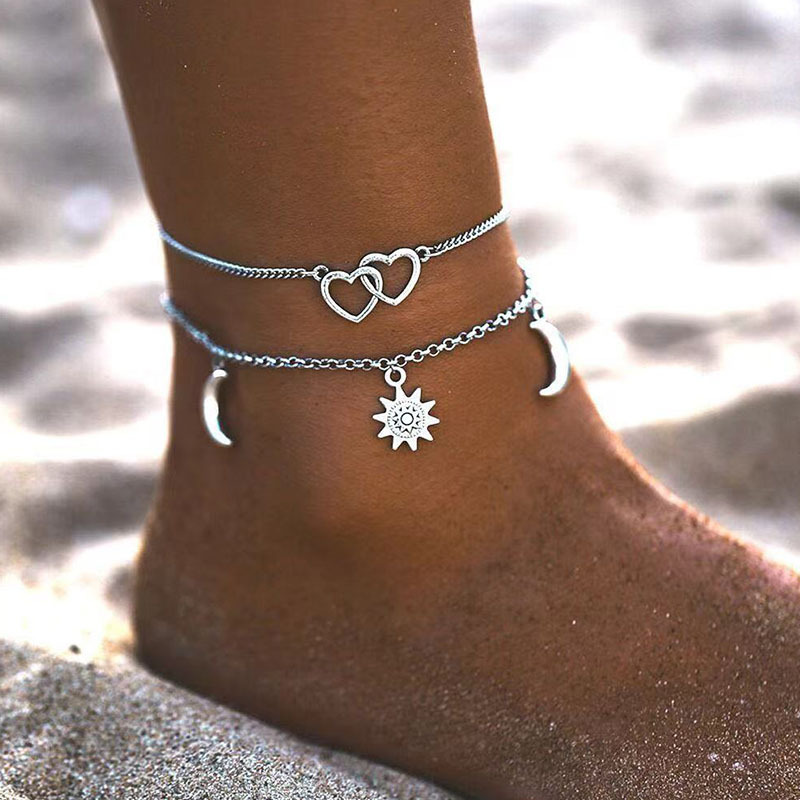 2025 2 ชั้นรูปหัวใจ Moon Sun G - Gold Chain Sandal บทวิจารณ์และราคา