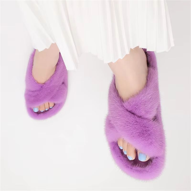 รองเท้าแตะขนมิงค์สำหรับผู้หญิง - Fluffy Fur Slipper บทวิจารณ์และราคา