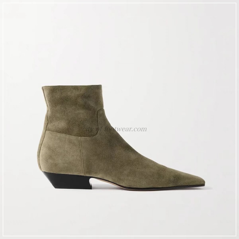 รองเท้าบูทหุ้มข้อหนังกลับส้นเต - Women'S Shoes Big Feet บทวิจารณ์และราคา