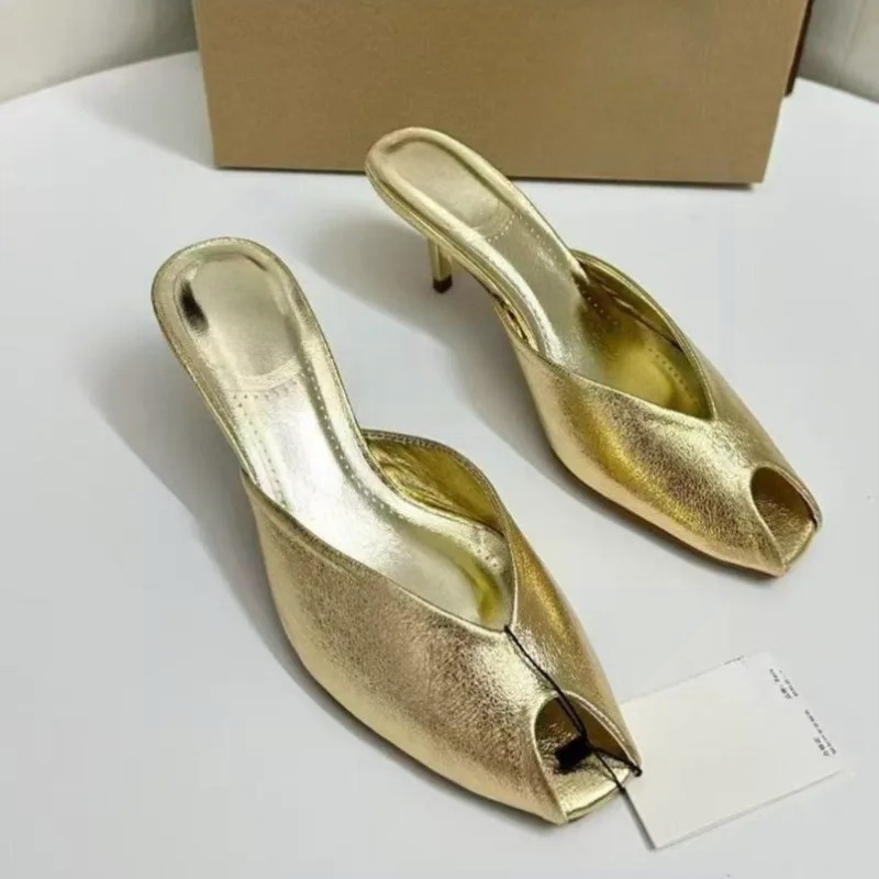 รองเท้าส้นสูงผู้หญิง ดีไซน์หรู - Metallic Heel Sandal บทวิจารณ์และราคา